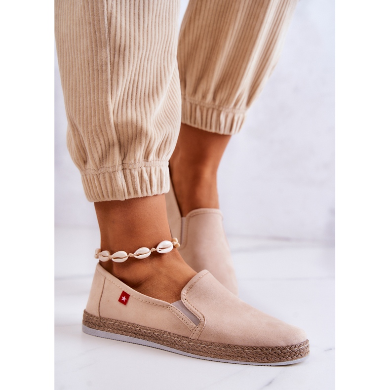 Espadrillas da donna Slip-On Big Star JJ276001 Beige 2