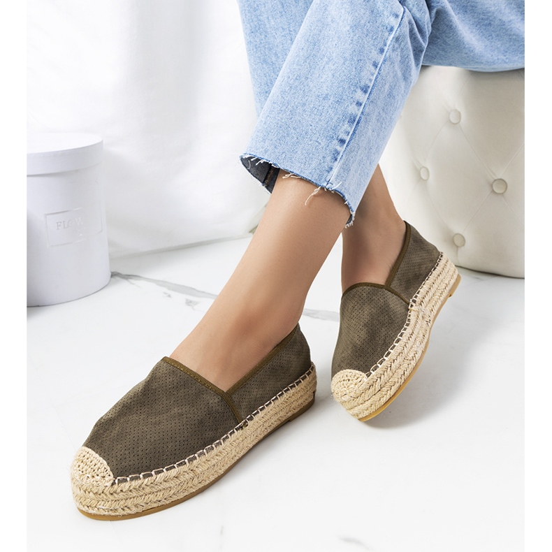 Espadrillas traforate Capelle verdi verde 1