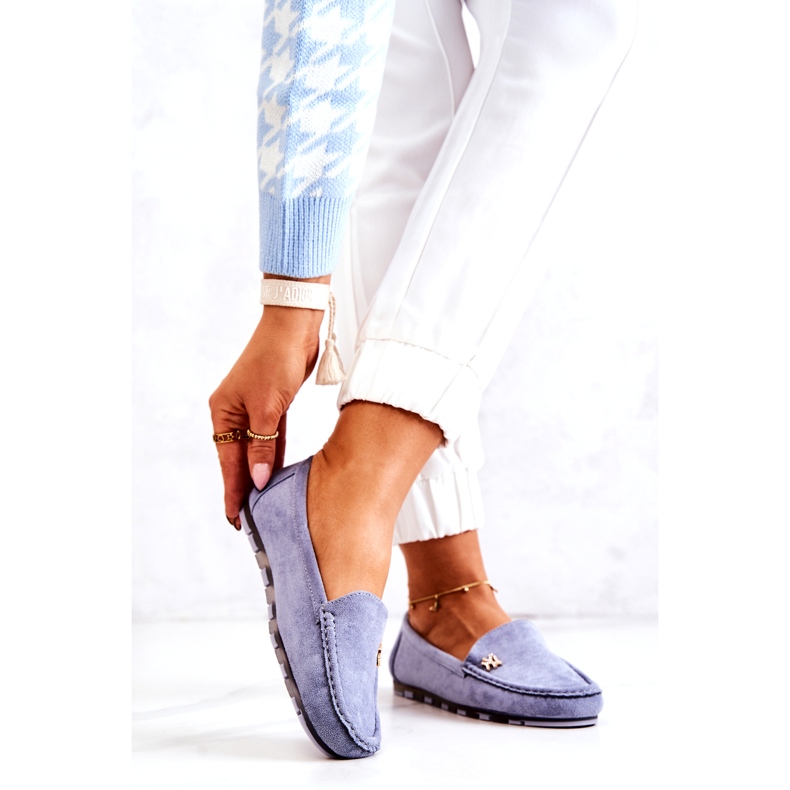 PS1 Mocassini da donna in camoscio blu Madelyn 1