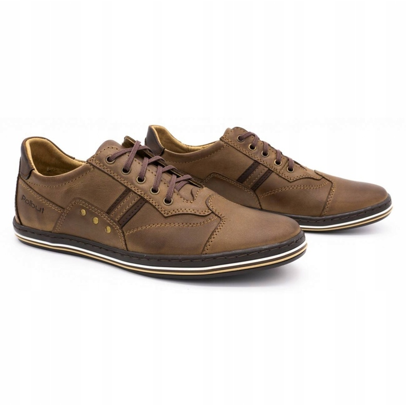 Polbut 1801 scarpe da uomo casual marroni marrone 3