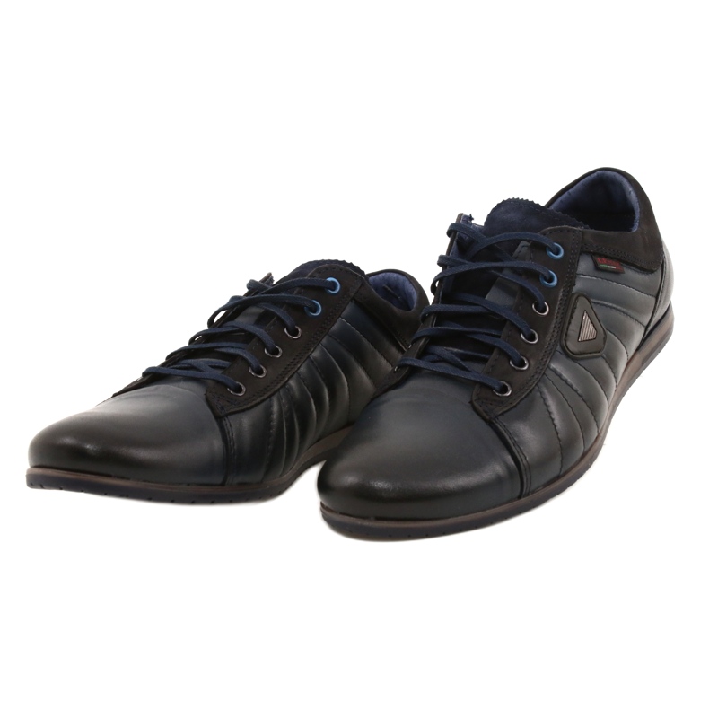 Lemar Scarpe da uomo in pelle 1615 blu navy 2