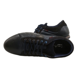 Lemar Scarpe da uomo in pelle 1615 blu navy 5
