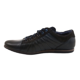 Lemar Scarpe da uomo in pelle 1615 blu navy 1