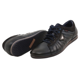 Lemar Scarpe da uomo in pelle 1615 blu navy 4