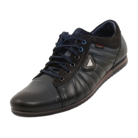 Lemar Scarpe da uomo in pelle 1615 blu navy 3