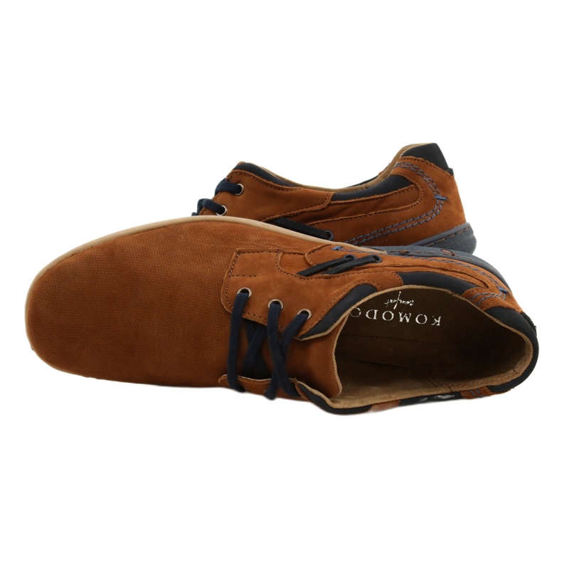 KOMODO Scarpe casual da uomo 861L DK.Camel marrone 5