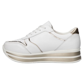 Sneakers in Pelle Filippo DP3682/22 WH bianca d'oro 7