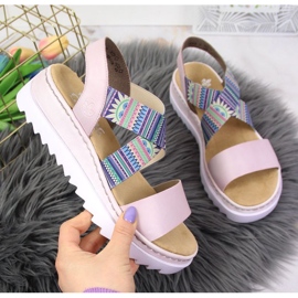Sandali in gomma viola Rieker W RKR533 1