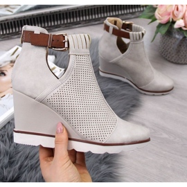 Sneakers con zeppa traforate Filippo W PAW117A beige 1
