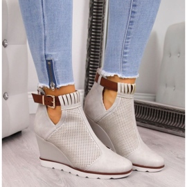 Sneakers con zeppa traforate Filippo W PAW117A beige 2