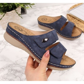 Zeppe in velcro eVento W EVE224A blu navy 1