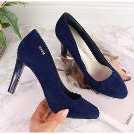 Décolleté in camoscio Sergio Leone W SK3AP blu navy 1