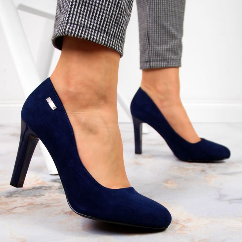 Décolleté in camoscio Sergio Leone W SK3AP blu navy 2
