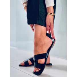 Ciabatte con suola squadrata Nitya Black nero 2