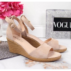 Sandali con zeppa Vinceza W JAN104B beige 2