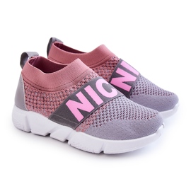 PA1 Scarpe Slip-On Sportive per Bambini Rosa-Grigio Cobby 1