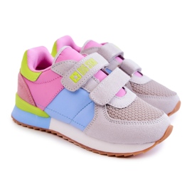 Scarpe sportive per bambini Memory Foam Big Star JJ374252 rosa-blu grigio 1
