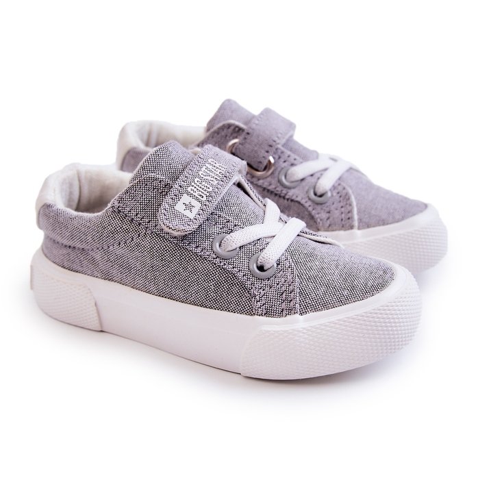 Sneakers Basse Da Bambino Con Velcro Big Star JJ374107 Grigie grigio 1