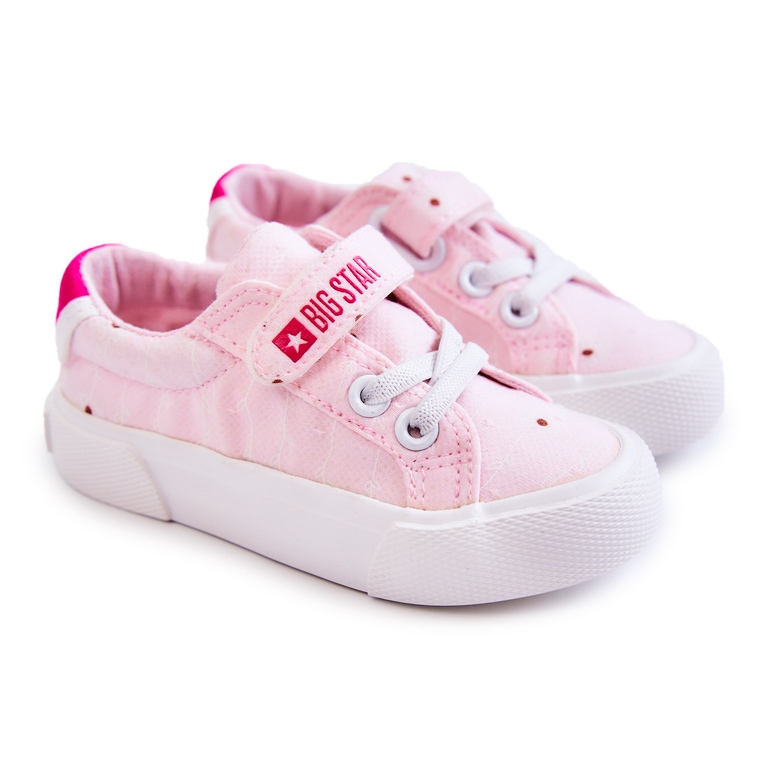 Sneakers Basse Da Bambino Con Velcro Big Star JJ374103 Rosa 1