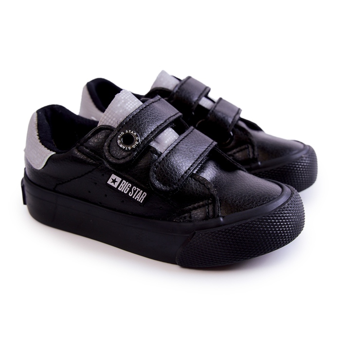 Sneakers Bambino Con Velcro Big Star JJ374110 Nero-Grigio 1