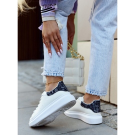 FE1 Scarpe Sportive Classiche Da Donna Nere e Bianche Meleris bianca 2