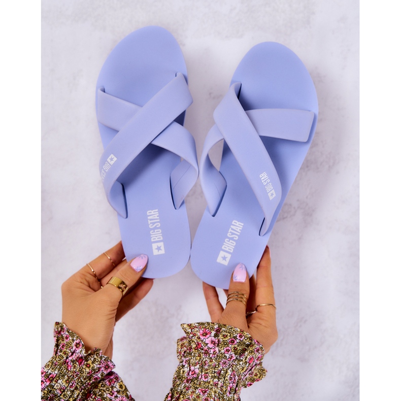 Ciabatte da donna in schiuma Big Star JJ274A521 Azzurro blu 1