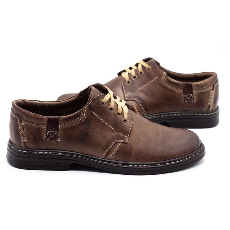 Joker Scarpe da uomo in pelle 415 marrone 4