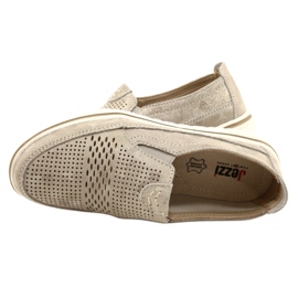 Comode scarpe sportive sulla piattaforma Jezzi 20PB08-1653 beige d'oro 6