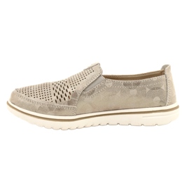 Comode scarpe sportive sulla piattaforma Jezzi 20PB08-1653 beige d'oro 2