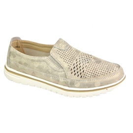 Comode scarpe sportive sulla piattaforma Jezzi 20PB08-1653 beige d'oro 1