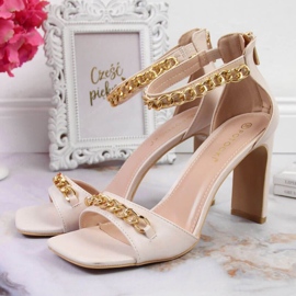 Sandali su palo con catena Potocki W WOL70B beige 2
