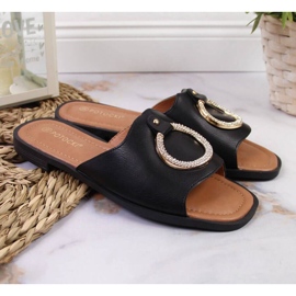 Ciabatte nere con decoro Potocki W WOL74A nero 2