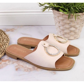 Ciabatte con decorazione Potocki W WOL74B beige 2