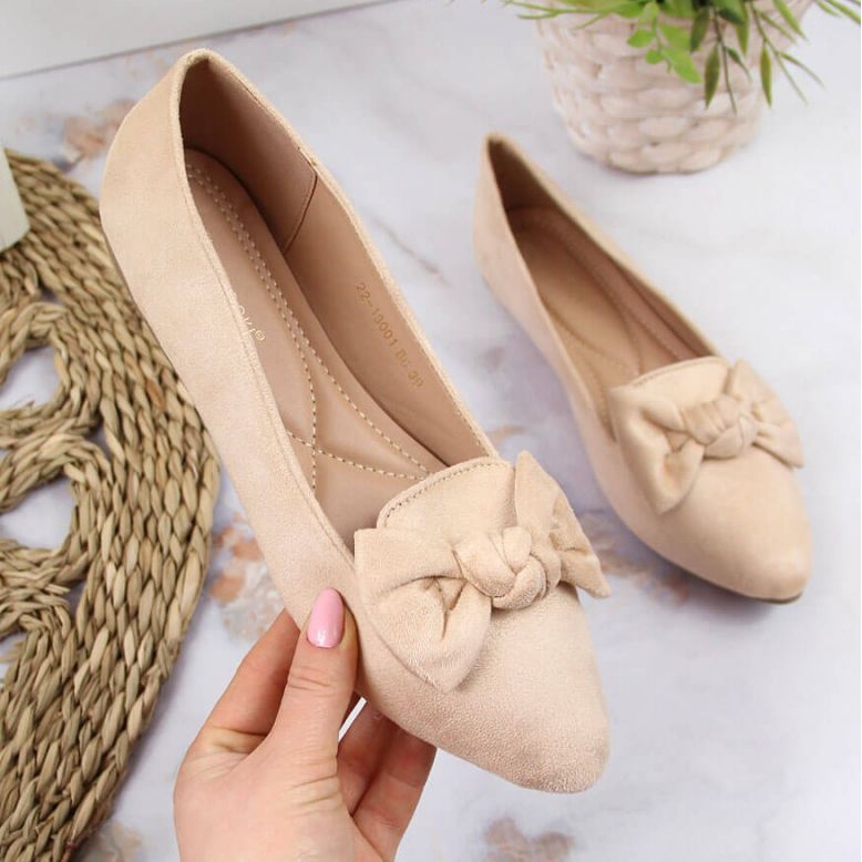 Ballerine signorine con fiocco Potocki W WOL76 beige 1