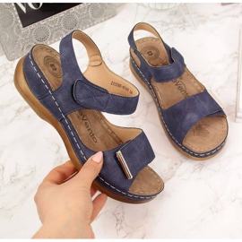 Sandali con velcro eVento W EVE223C blu navy 1