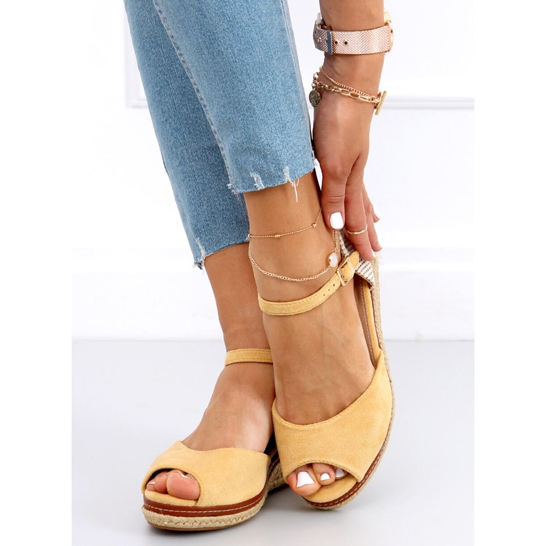 Sandali Espadrillas sulla zeppa Mandira Yellow giallo 1