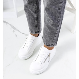 Sneakers da donna Tamis bianche e argento bianca d'argento 1