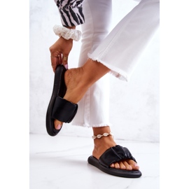 S.Barski Ciabatte da donna nere classiche Feline nero 2