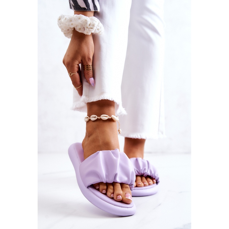 S.Barski Ciabatte classiche da donna Purple Feline viola 1