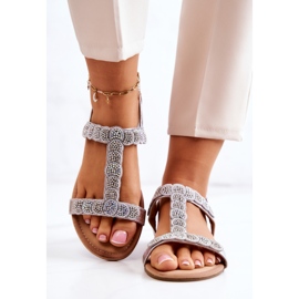 S.Barski Sandali Da Donna Con Strass Argento Julies d'argento 2