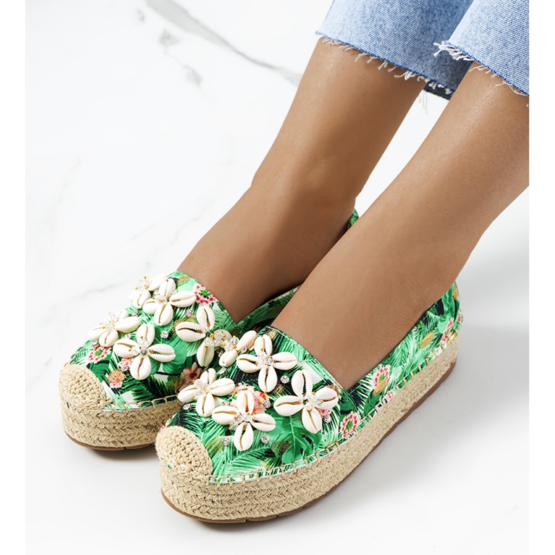 Espadrillas verdi sulla piattaforma Paffen verde 1