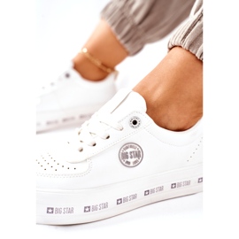 Sneakers in pelle sulla piattaforma Big Star II274075 Bianco 1