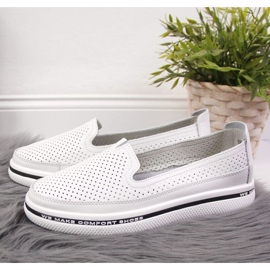 Scarpa traforata in pelle Filippo W PAW342 bianca 2