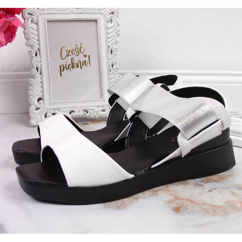 Sandali con zeppa Potocki W WOL75B bianco bianca 2