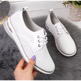 Scarpe in pelle traforate T.Sokolski W SCA154 bianco 1