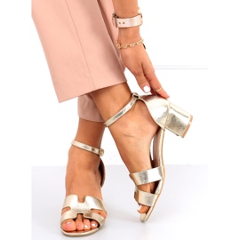 Sandali con tacco Nabila Gold d'oro 2