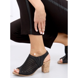 Sandali traforati sul palo Assia Black nero 1