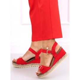 Espadrillas sui sandali con zeppa Boseda Red rosso 1