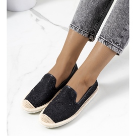Espadrillas nere con zirconi Punter nero 1