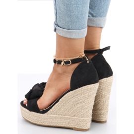 Sandali espadrillas con zeppa Aida Black nero 1